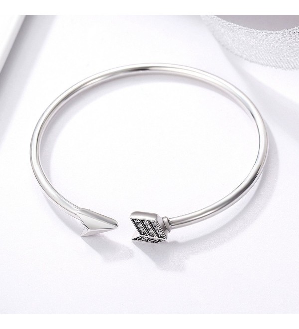 Genuine 925 Sterling Silver Cupid's Arrow Cuff Bracelets & Bangle for ...