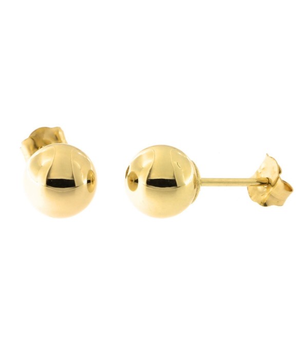 14k Yellow Gold Ball Stud Earrings- 6mm - CC11OBNQ75L