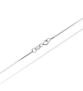 925 Sterling Silver 0.8mm Box Chain Necklace Italian Jewelry w/ Spring ...