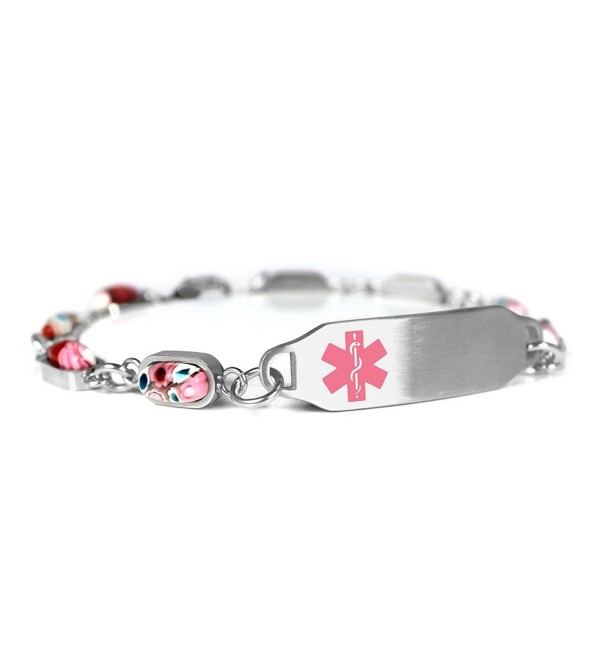 Fashion Free Engraving Stainless Steel Medical Id Bracelet For Women ...