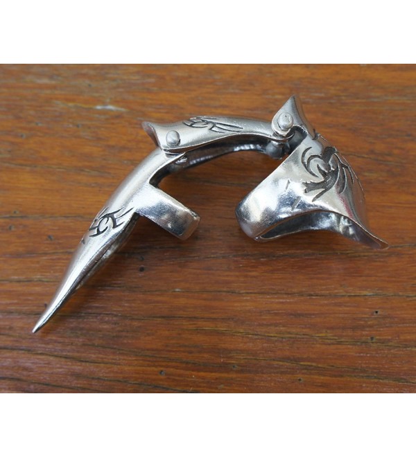 Full Finger Armor ring Silver Pewter Metal Punk Gothic Various Styles ...