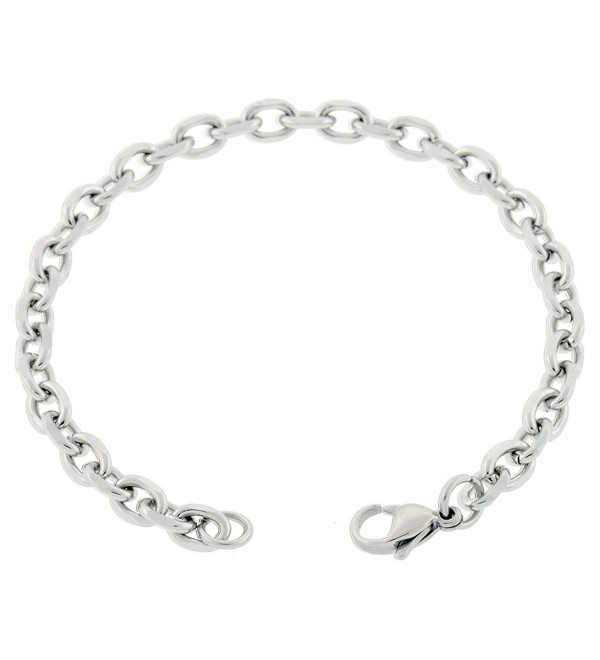 Women's Stainless Steel Anklet Made From 5mm Cable Chain 7in to 14in ...