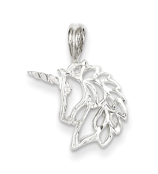 Sterling Silver Unicorn Head Charm - CF113PTMS55