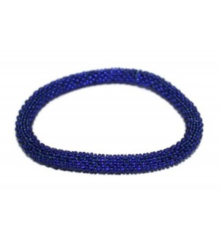 Crochet Bracelet Glass Seed Bead Bracelet Roll on Bracelet Nepal ...