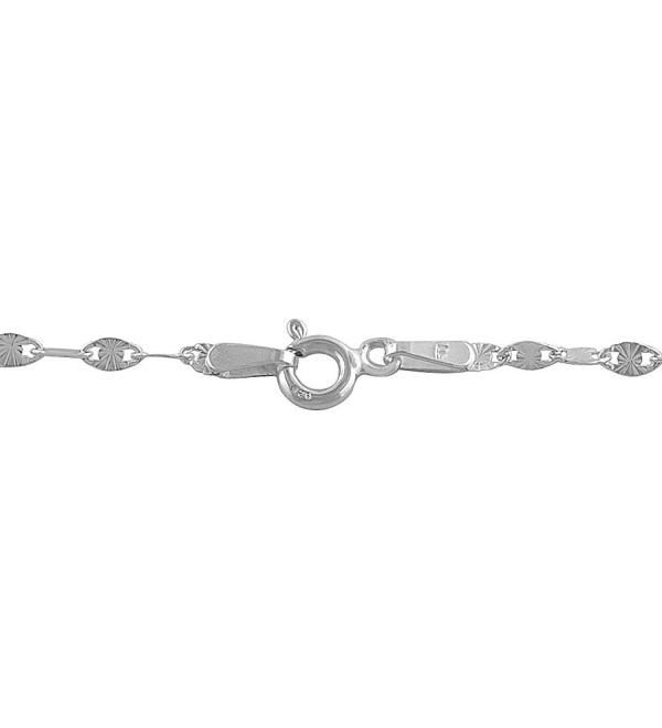 Sterling Silver 2.2-mm Diamond-cut Flat Oval Disc Chain (30 Inch ...