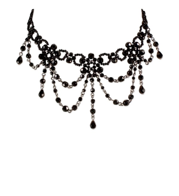 Bavarian Imitation Pearl Necklace Elise (black) - Traditional German ...