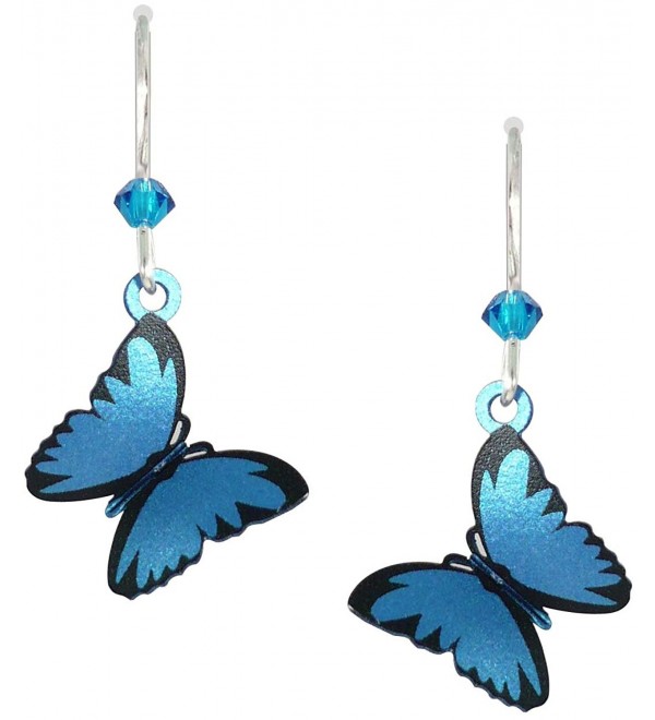 Sienna Sky 3-D Blue Morpho Butterfly Earrings 1665 - C411HCEFDSX