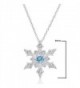 Swiss Snowflake Pendant Necklace Sterling Silver in Women's Pendants