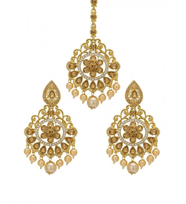 Wedding Indian Pakistani Style Head Jewelry Cubic Zirconia Maang Tikka ...