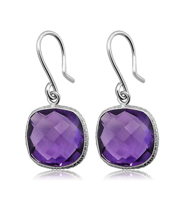 12.00 Ctw 925 Sterling Silver Amethyst Gemstone Birthstone Cushion ...