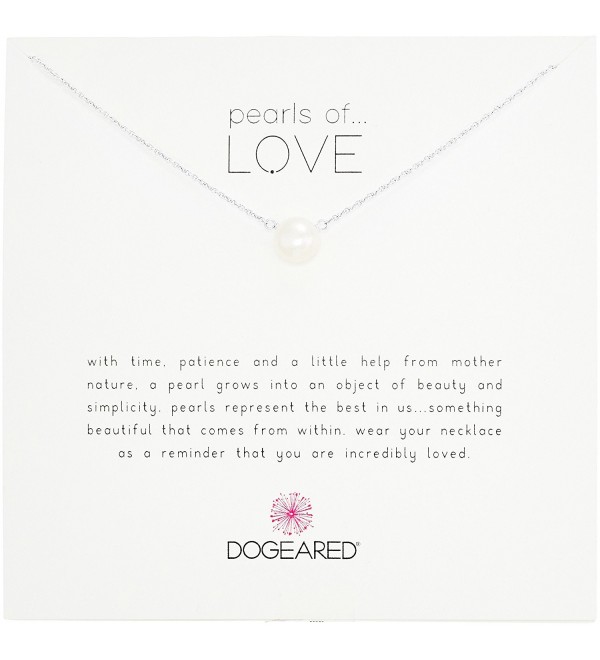 Dogeared Pearls of Love 8mm Freshwater Pearl Necklace- 18" - silver - CG118SWT6MR